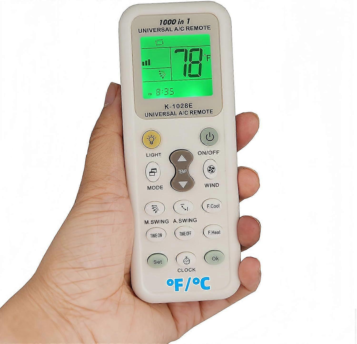 Universal Air Conditioner Remote Control Backlight A/C Conditioning Controller