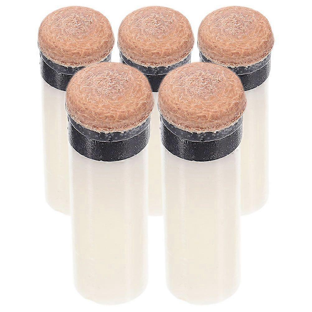 5pcs Screw-On Pool Cue Tips Replacement Kit Billiard Cue Fitting Accessories For Pool Sticks Small Replacement Cue Tips For Billiard Pool Cue Sticks
