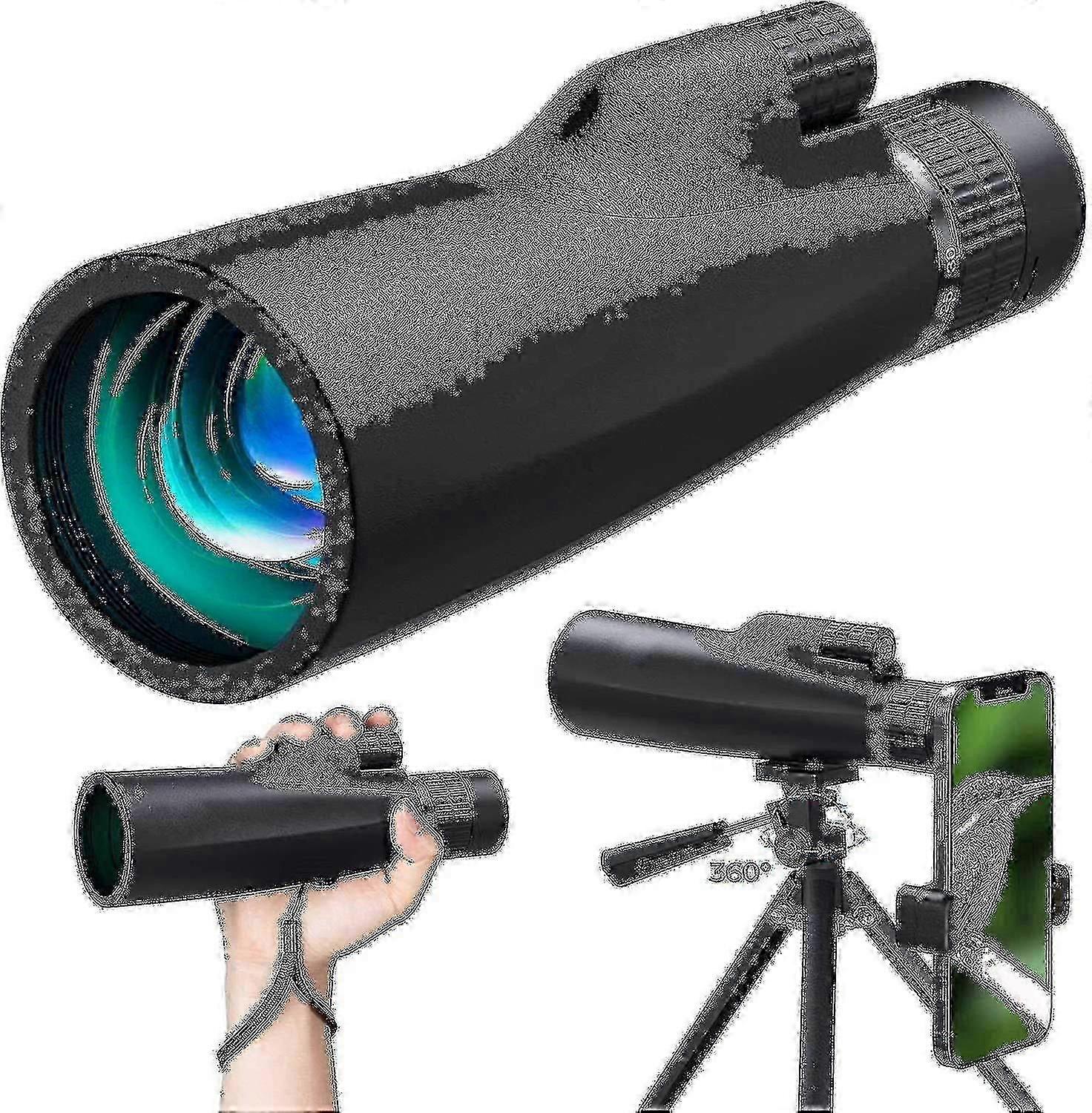 Bossdun 10-30x50 Hd Monocular Telescope, High Power Magnification Mono