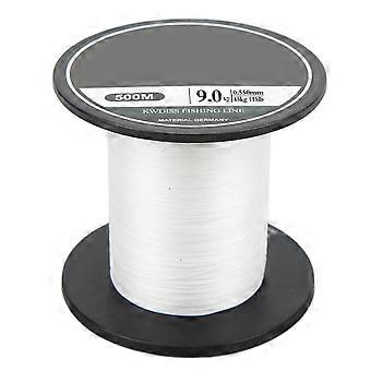 Filo da pesca intrecciato in PE a 8 fili multifilamento, 500 m, ultra resistente, bianco, per esche da pesca in mare.