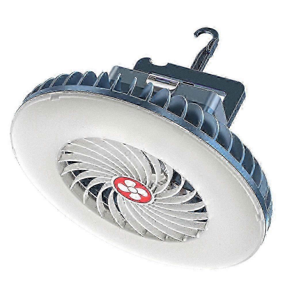 2-in-1 LED Tent Fan Waterproof Rechargeable Camping Fan Ceiling Light Portable Fan