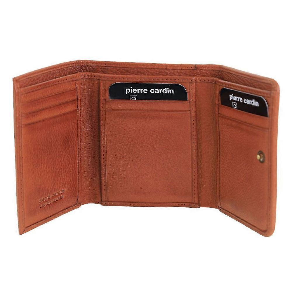 Pierre Cardin Ladies Leather Snap Button Tri