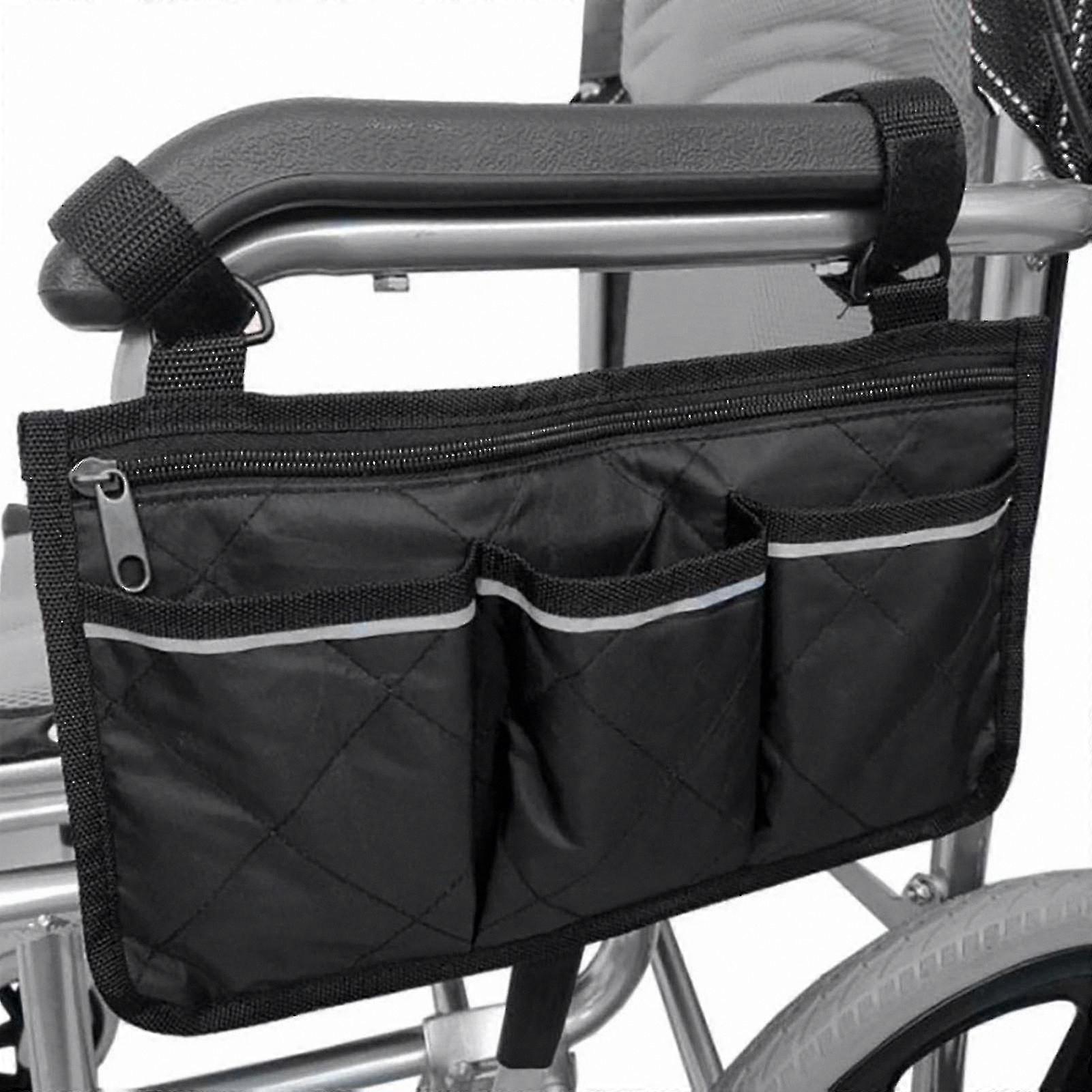 Portable Wheelchair Storage Bag with Armrest and Side Hanging Design for Convenient Accessibility