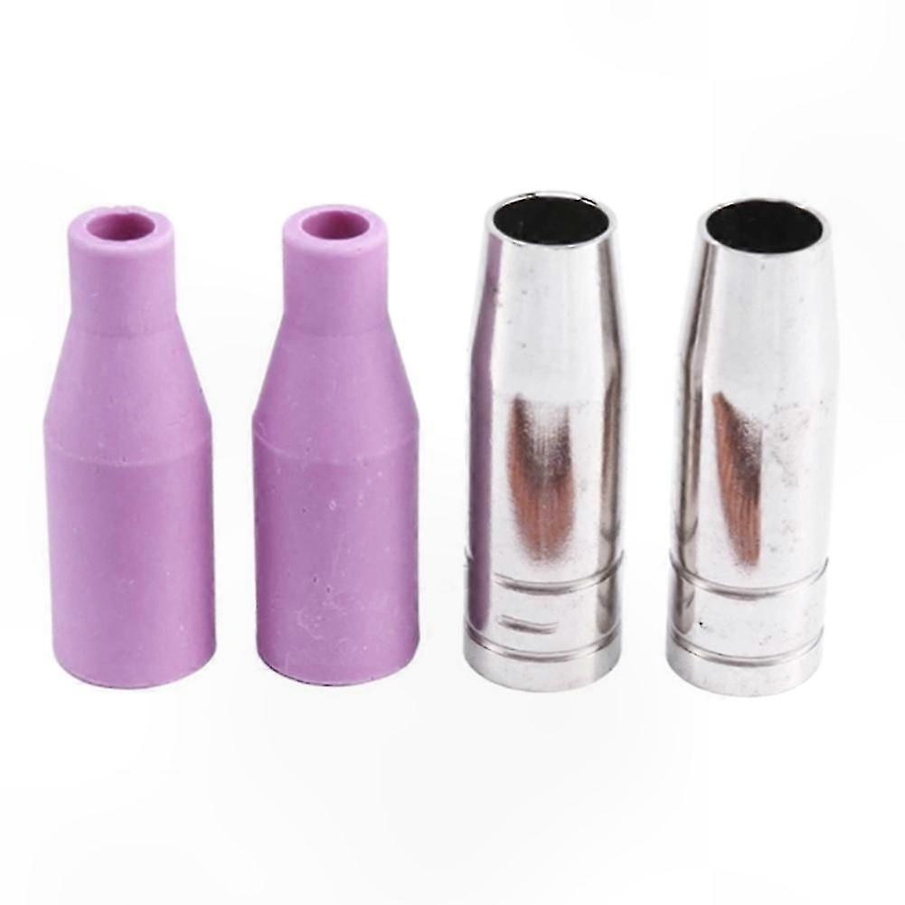 4-Pack Ceramic Nozzle Welding Tips for MIG Torch Applications