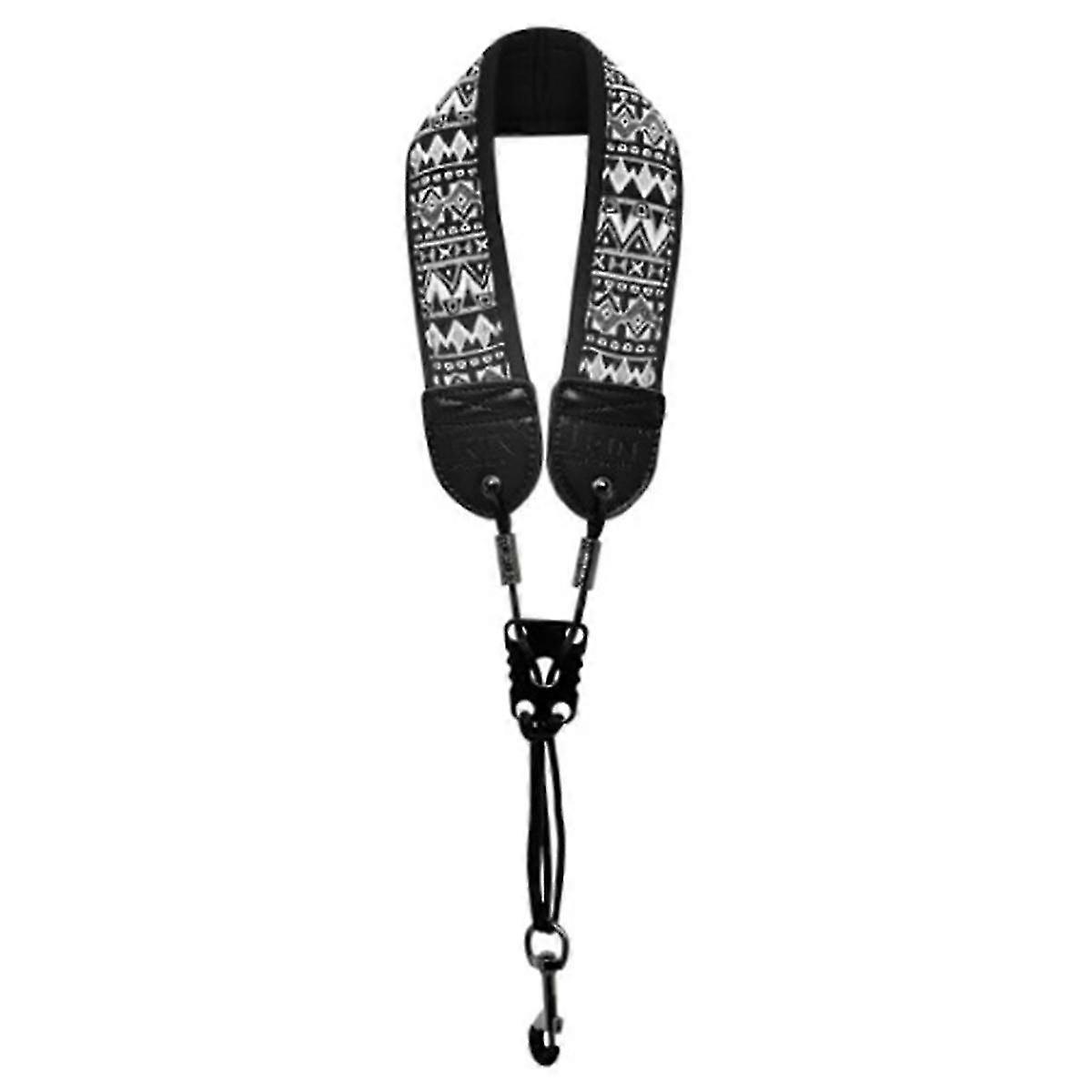 Adjustable EVA Cotton Saxophone Neck Strap for High Alto Saxophone Universal Black and White