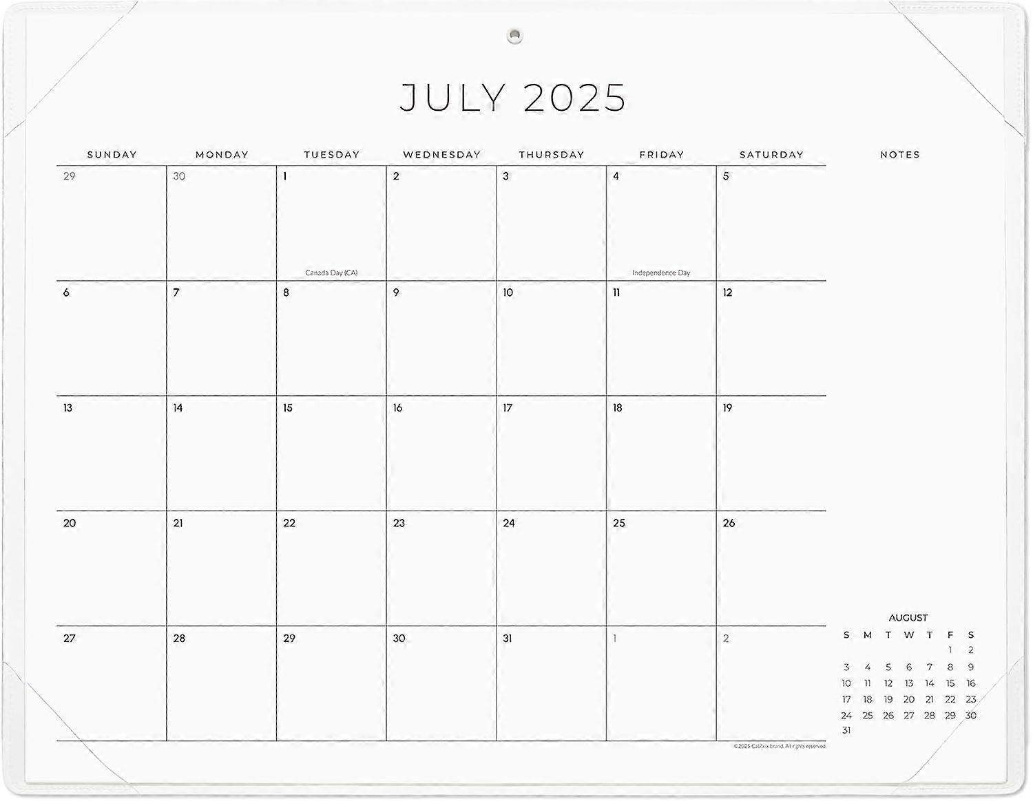 Simplified Desk Calendar 20252026 with Desktop Mat, Desk Pad Calendar Large 21" x 161/2" R