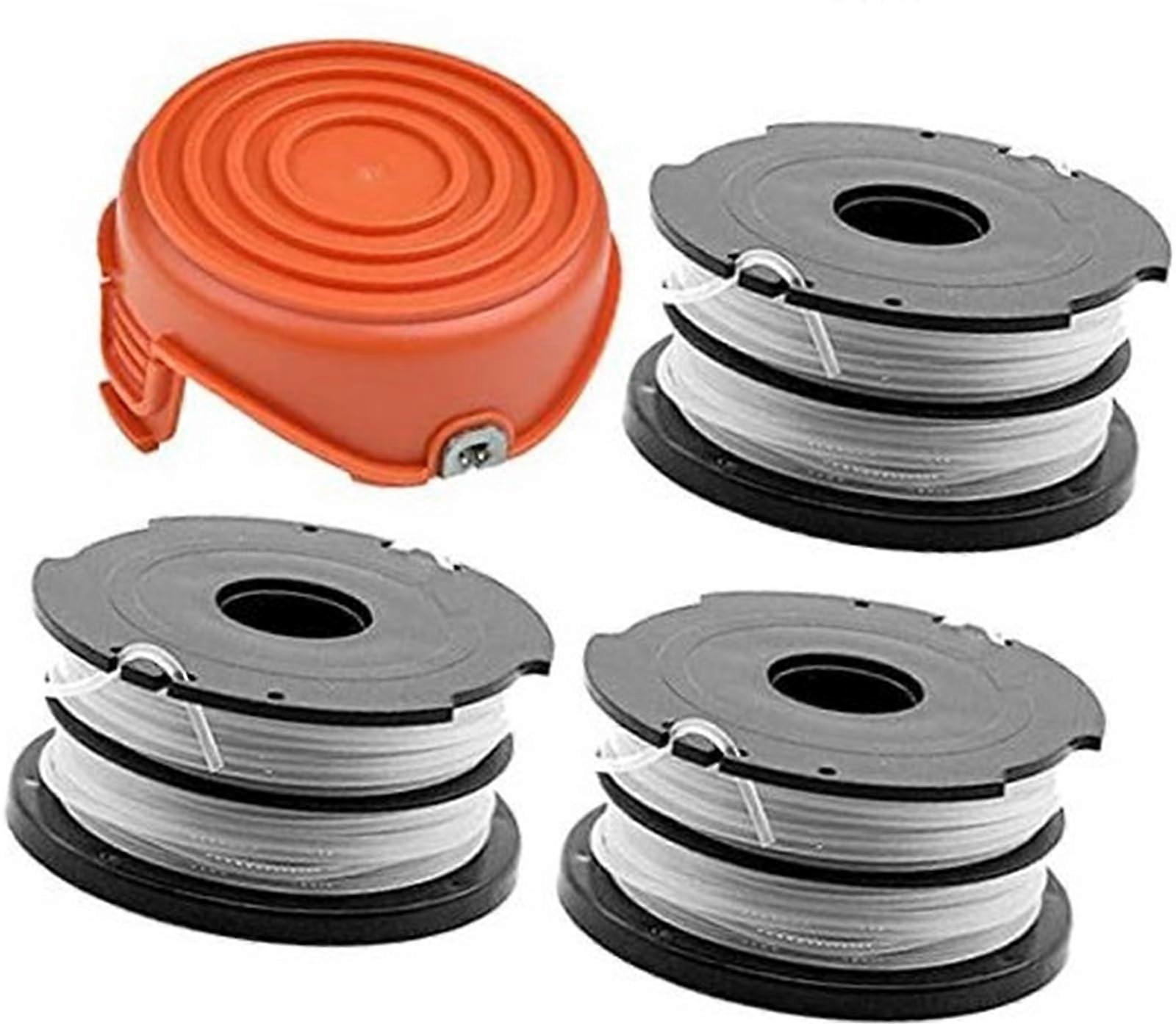 Replacement Kit, for Black Decker Strimmer GL675 GL680 GL685 GL686 GL687 GL690 1 Cover Cap, 3 Spool Line Lawn Mower Spool