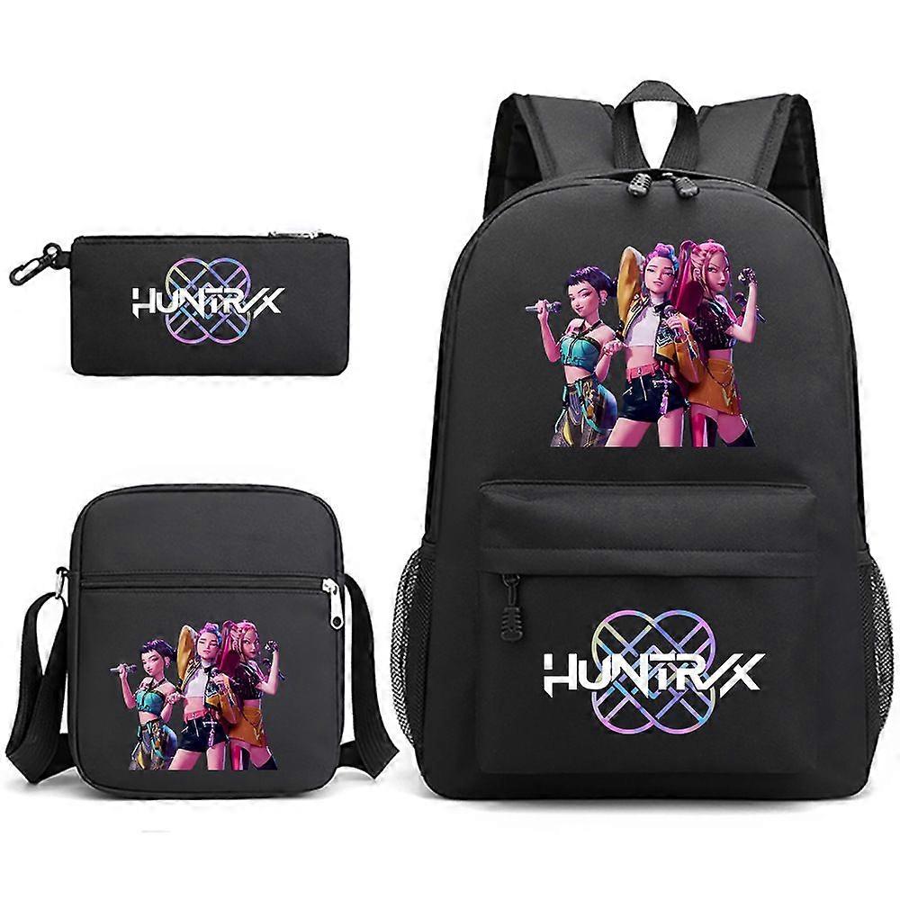 KPop Demon Hunters Σακίδιο πλάτης Μαθητές Σχολική τσάντα Μολυβοθήκη Τσάντα ώμου Σετ τριών τεμαχίων _b