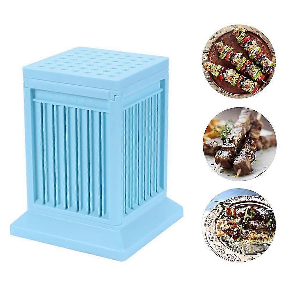 Barbecue Skewers Meat Skewer Tool 49 Hole Kebab Making Box BBQ Grill Beef Meat Slicer Kebab Brochette Maker Kit