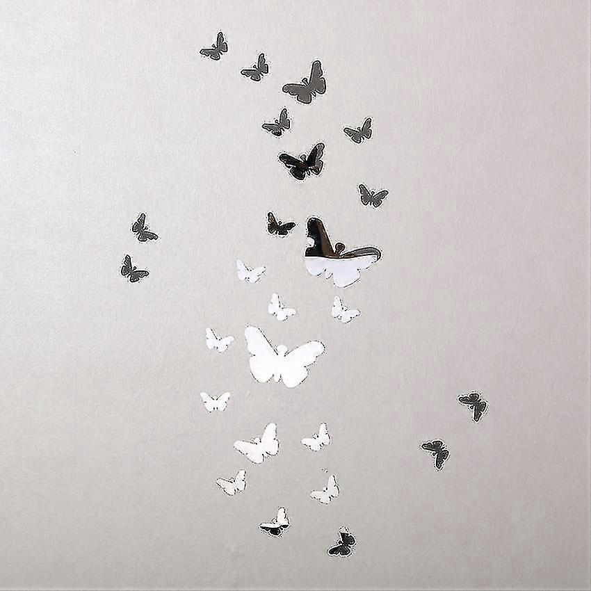 Home Decor Decals 3d Wall Stickers Mirror Butterfly