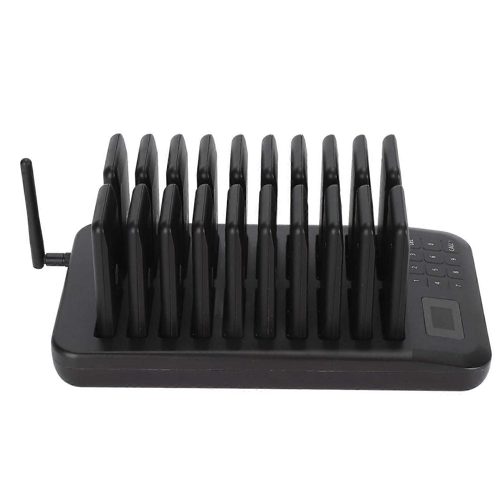 Coaster Paging System 20 Pagers Wireless 800m Range Wine Red EU