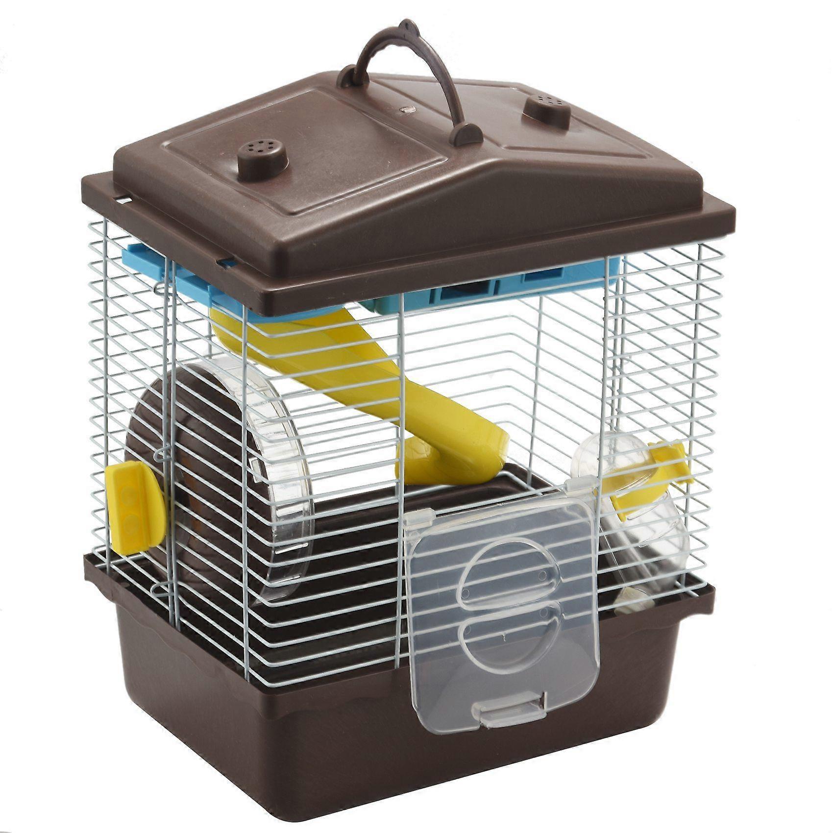 Pet Cage with Transparent Skylight Double Layer House for Pet Coffe