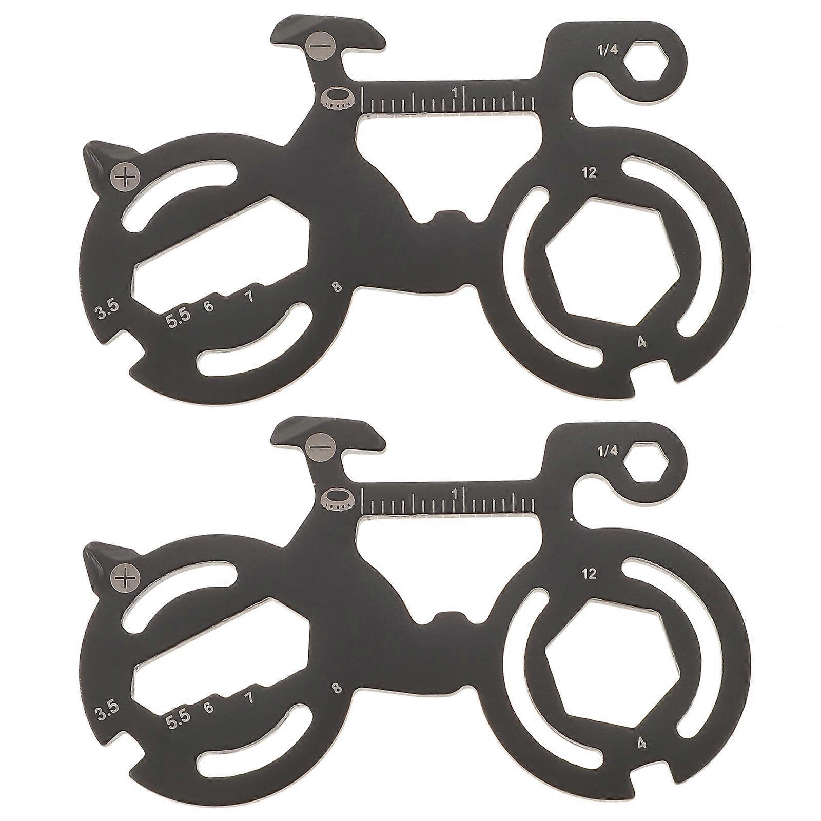 Multi-Purpose Tool Cards 2Pcs CNC Camping Kit Card Ideal For Hiking And Self-Driving Tour
