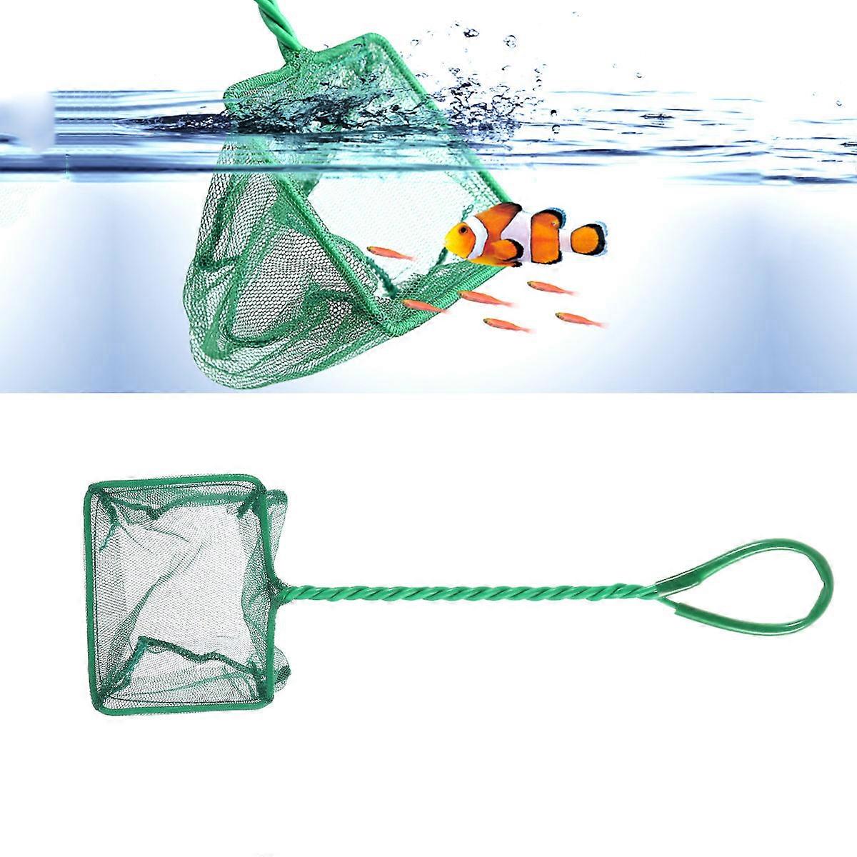Durable Stainless Steel Landing Net for Catching Fish in Aquarium or Tank Green 5Pcs 8 Inches