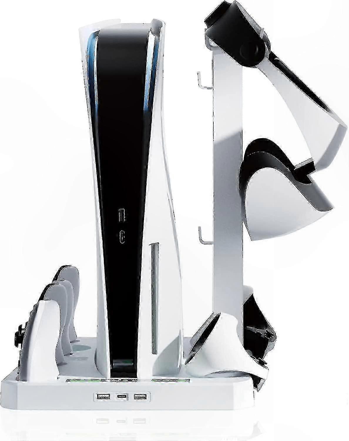 Cooling Station for PS5 Accessories, VR Headset and Controller Charging Dock, Stand for Disc and Digital Edition Consoles