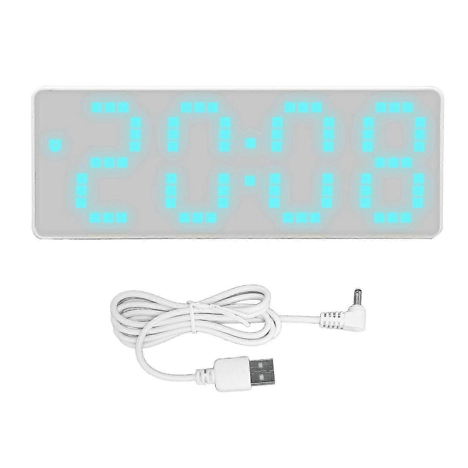 2025 Latest Model Mirror Clock Multifunctional Stylish Simple Style Time Date