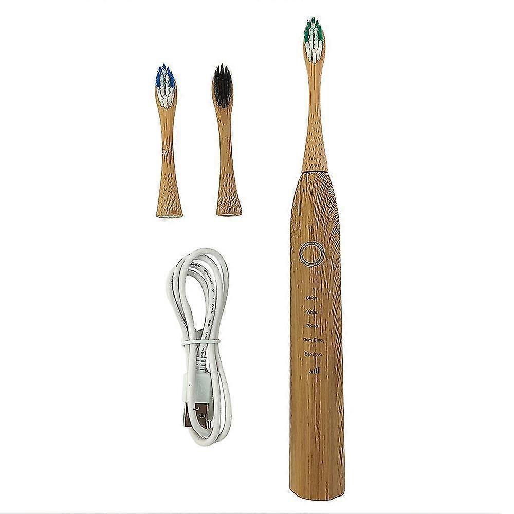 Bamboo Electric Toothbrushes (Usb Charging)