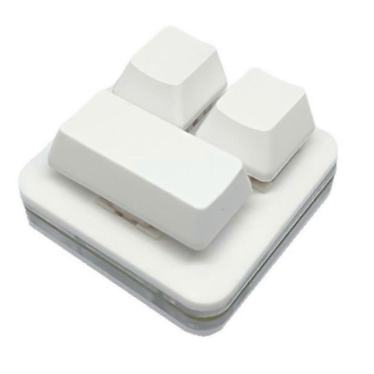 3-Key Double Row Mini Keyboard Recording Mute Dustproof Mechanical Keyboard Copy Paste Custom Shortcut Key