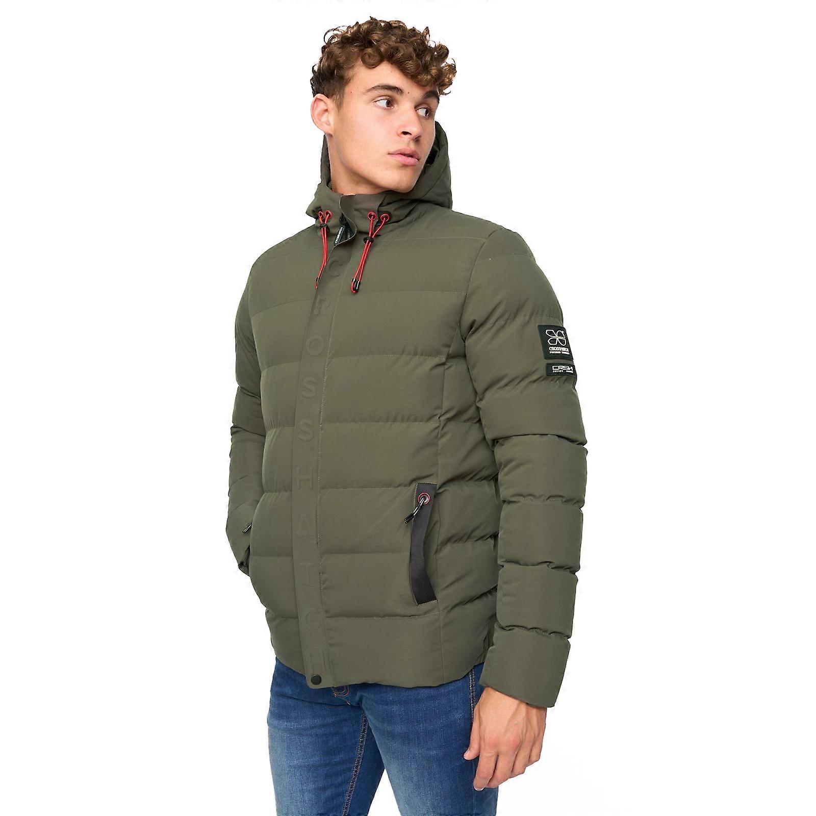 Crosshatch Kampleys Embossed Jacket Olive