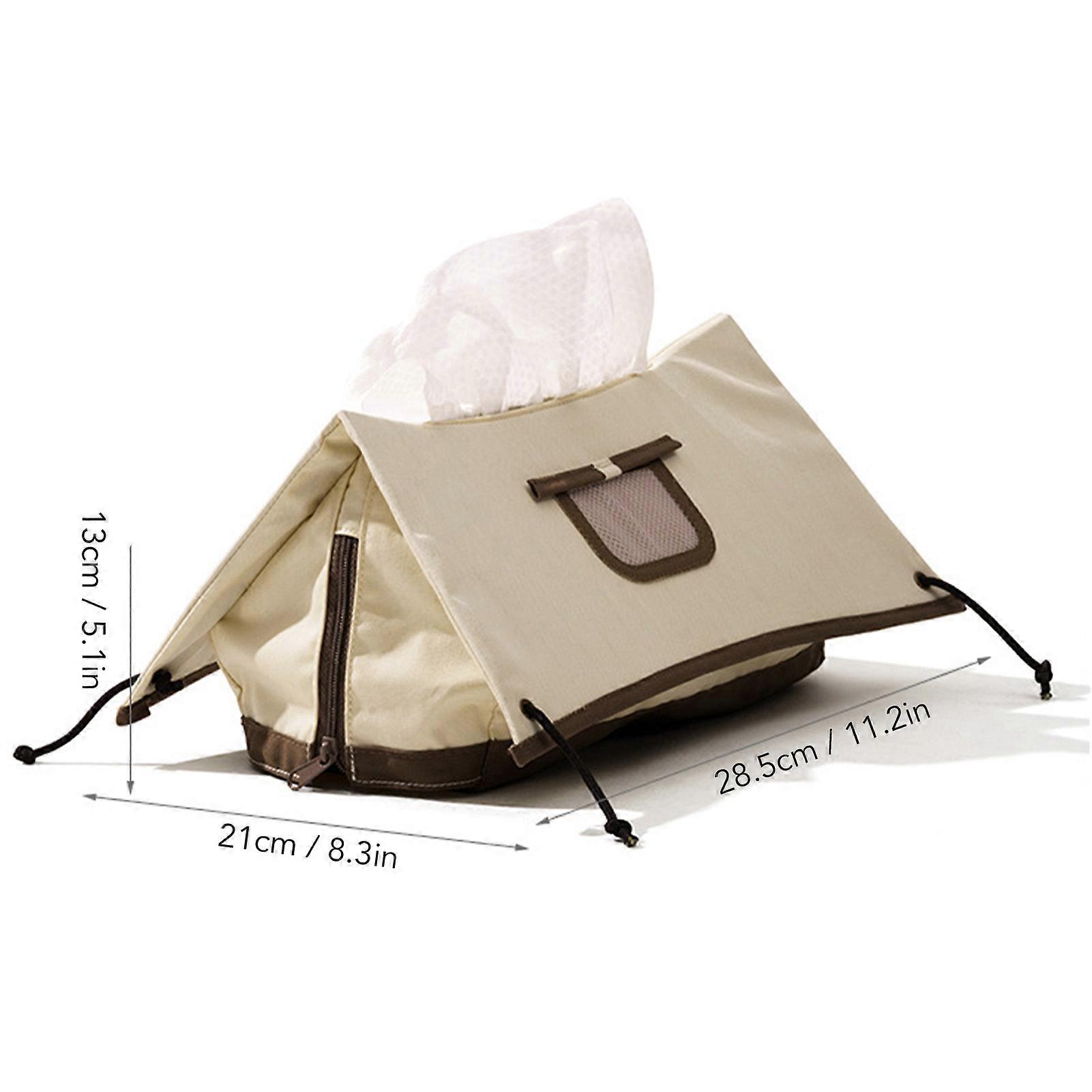 Foldable Tent-Shaped Tissue Box Holder, Dustproof, Home Office