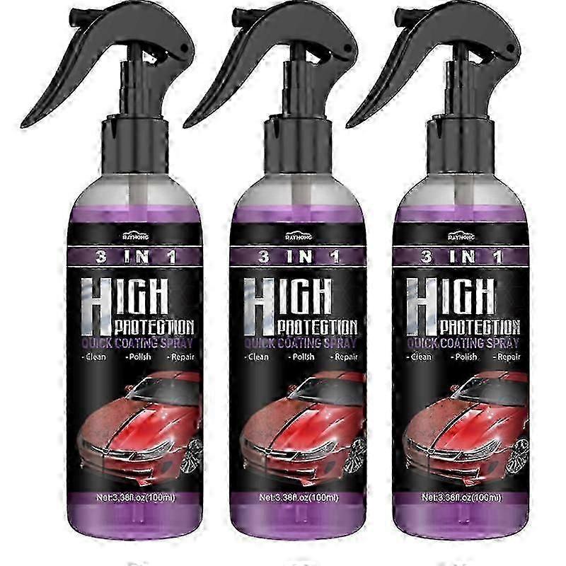 1-3x100ml High Protection Quick Car Ceramic Coating Spray 3 in 1 -Fast Dispatch