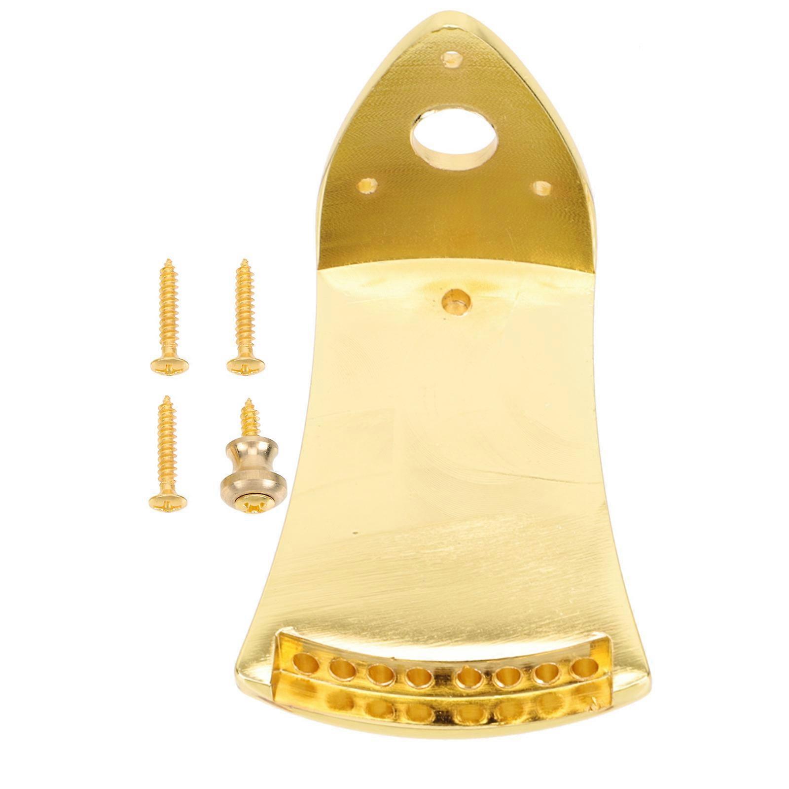 Mandolin Accessories Mandolin Bridge for String Pulling 1Set Golden Zinc Alloy