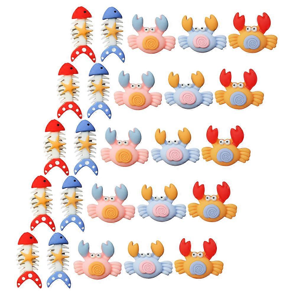 Cute Resin Thumbtacks Crab Shaped Push Pin for Cork Board 125Pcs