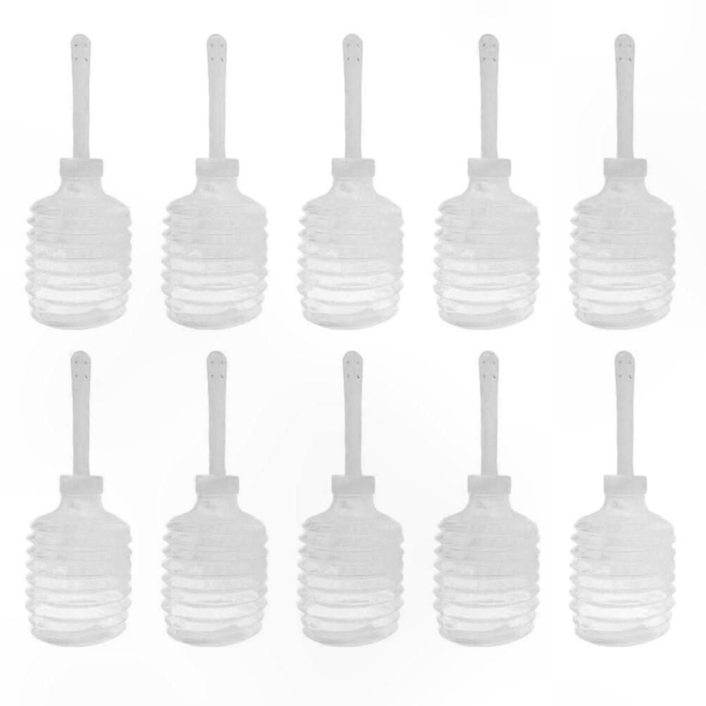 10 Pack 200ml Clear Disposable Enema Applicator Bottles for Anal Cleaning Tool Unisex Use (Transparent)
