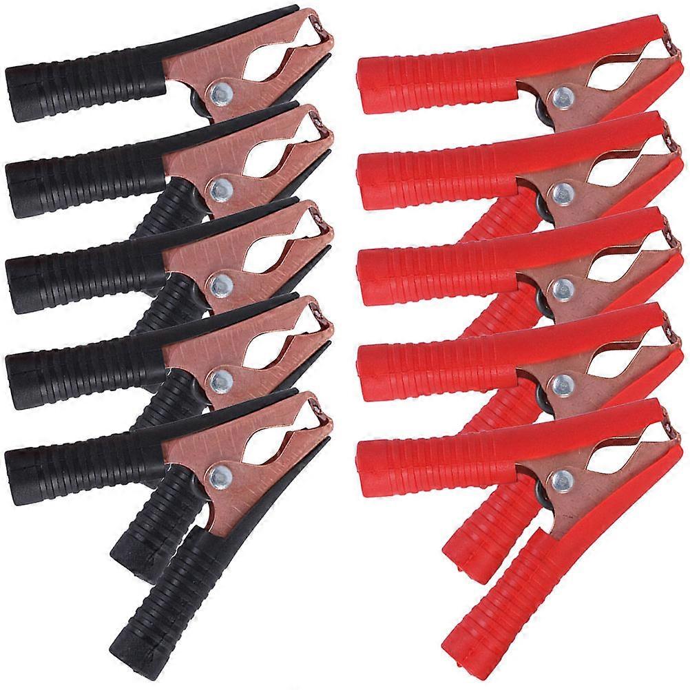 Battery Clips Wiring Clamp for Connecting 10Pcs Durable Metal Plastic Material