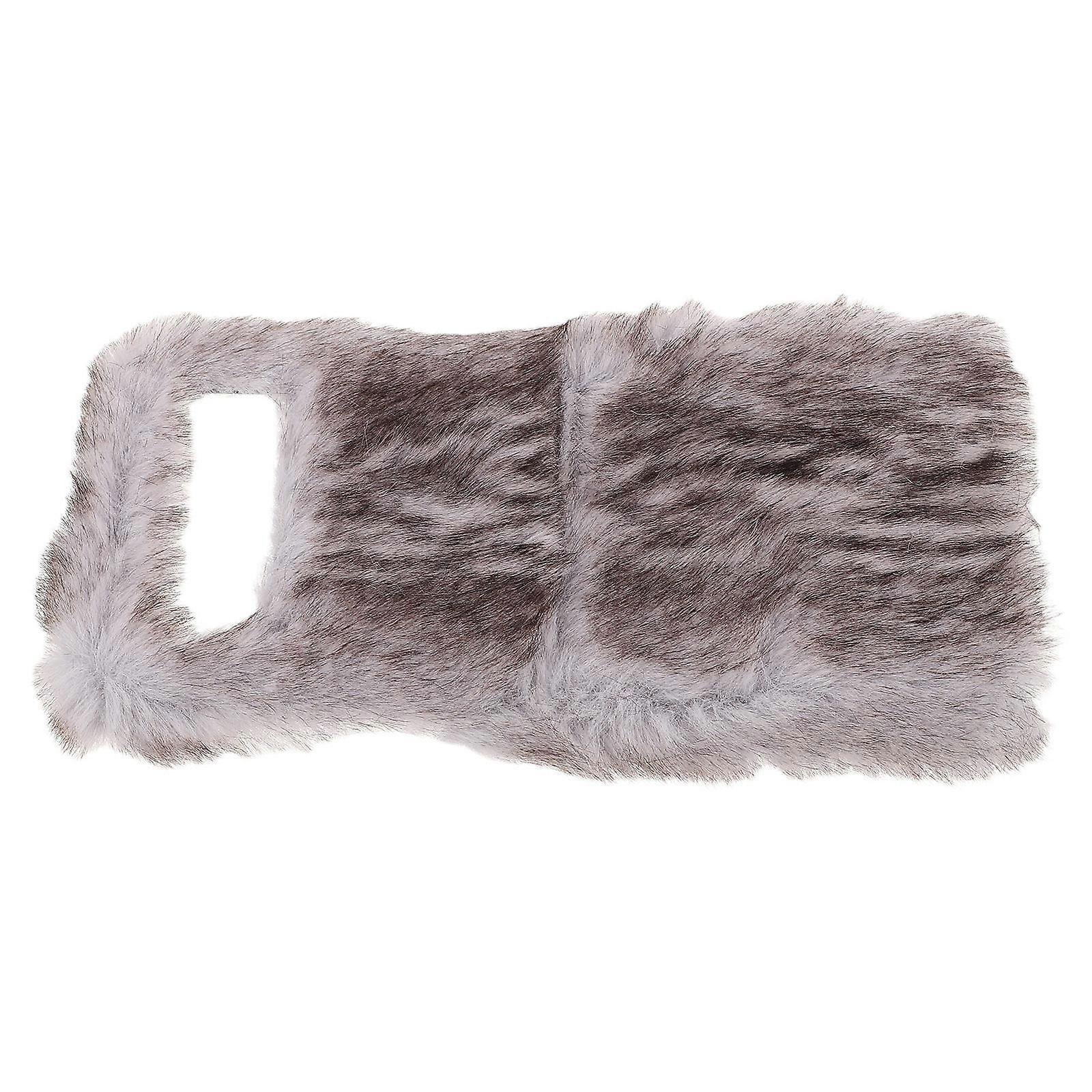 Protective Phone Case Fluffy for Mobile Cover 3Pcs Elegant Grey Plush