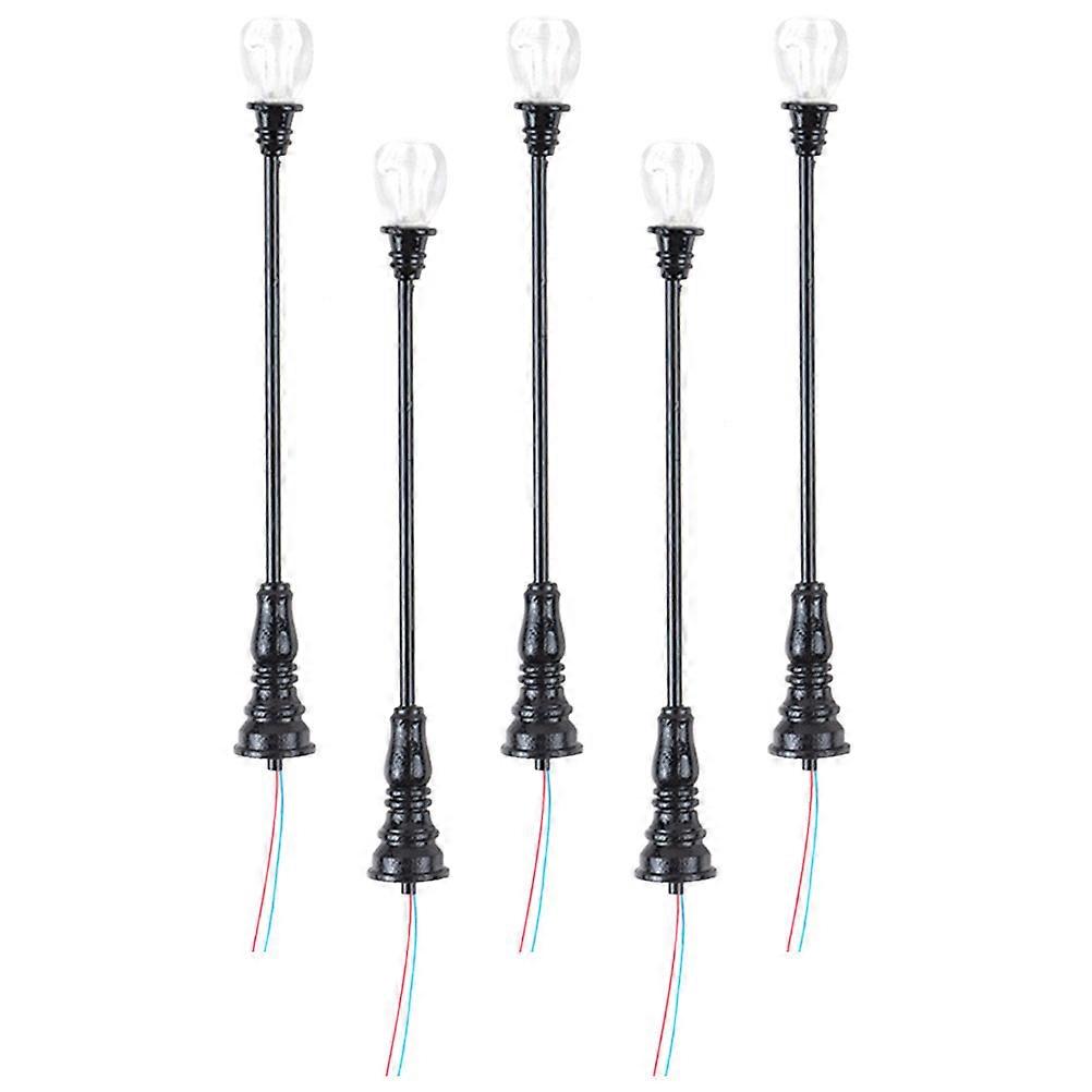 Miniature Model Yard Lamp for Scene Decor 5Pcs Simulated Sand Table Lights