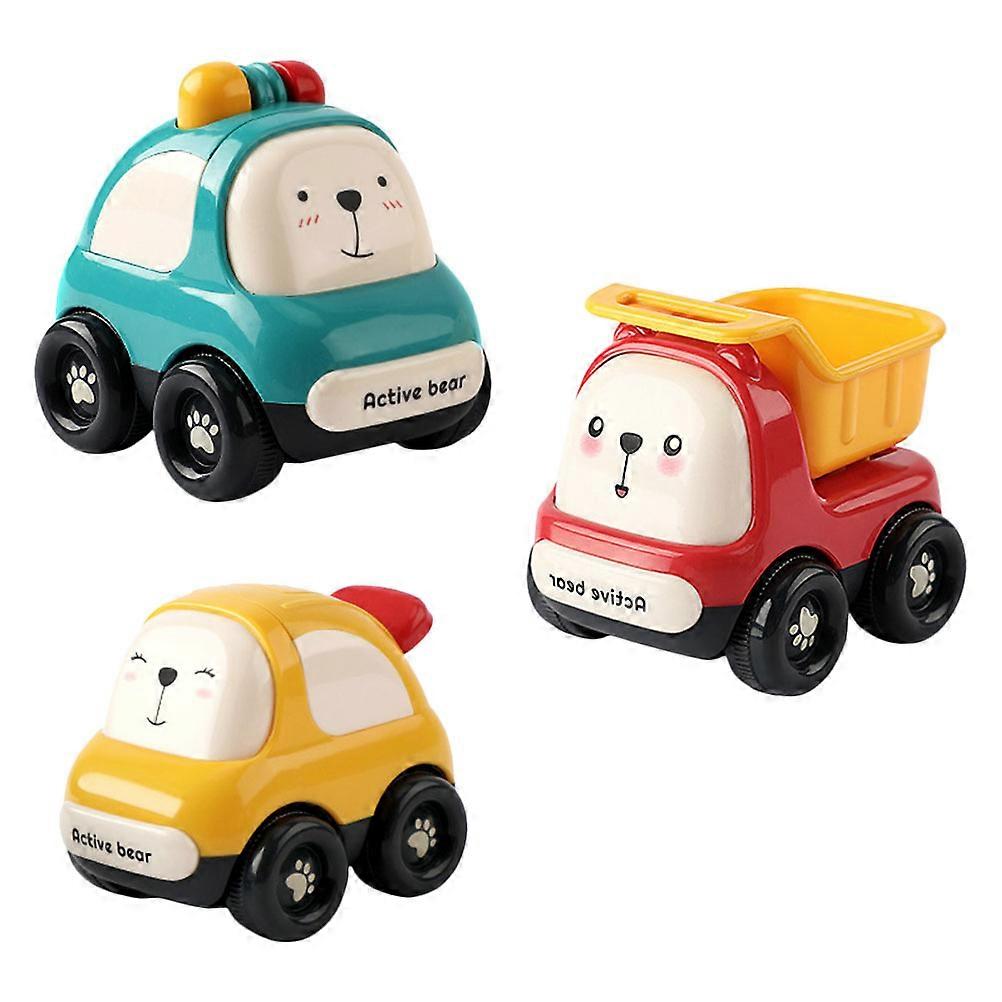 Plastic Car Toy Small and Car Toys for Babies Birthday Presents Assorted Color Recognition Competence Cultivation 3Pcs