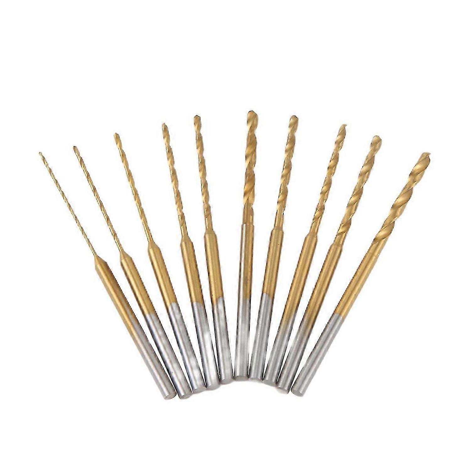 Micro-Twist Drill Bit Set-10Pcs 0.6mm-2.2mm Tiny Drill Bit 2.35 Shank