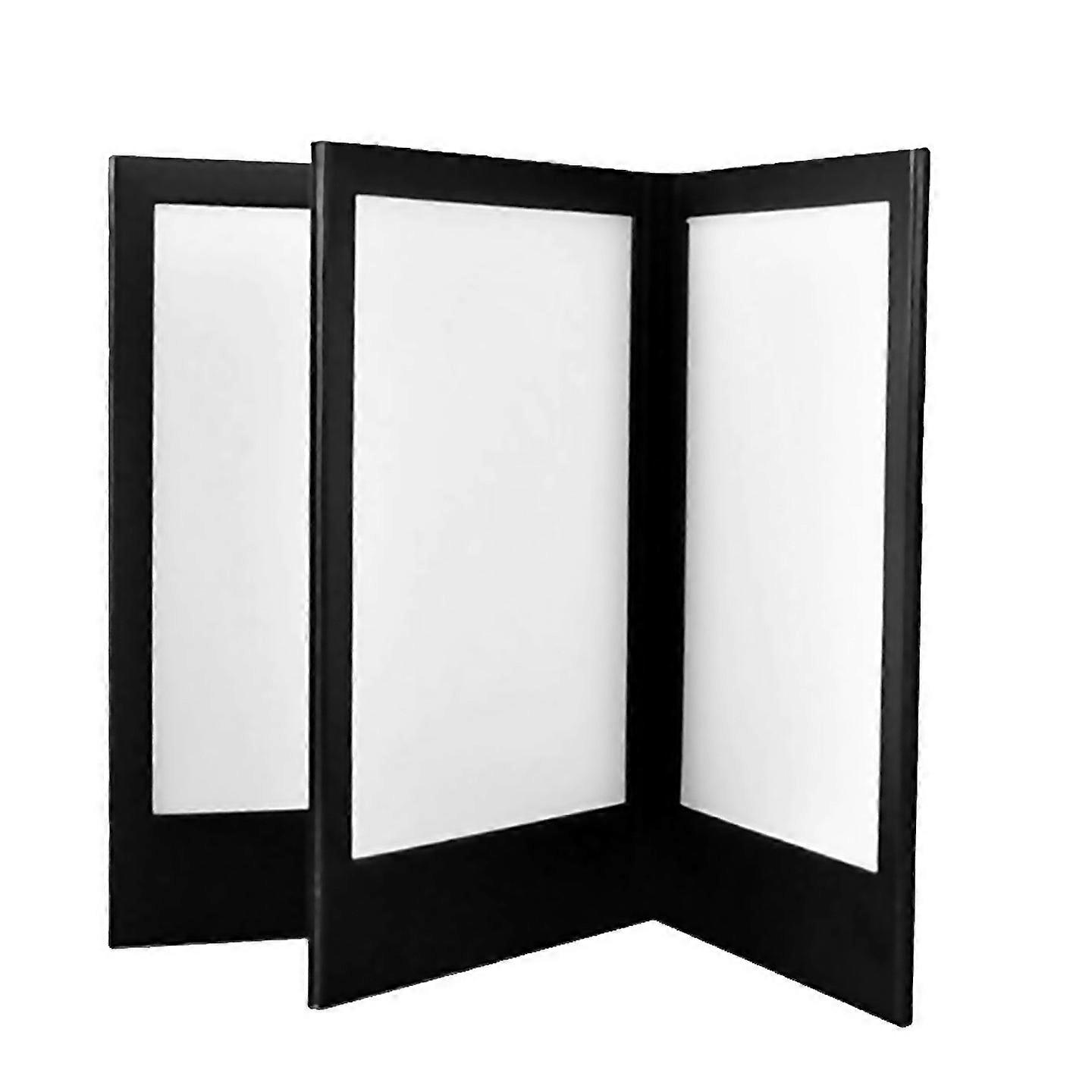 For Rechargeable Led Light Menu Book Pu Leather Display Book Three Pages