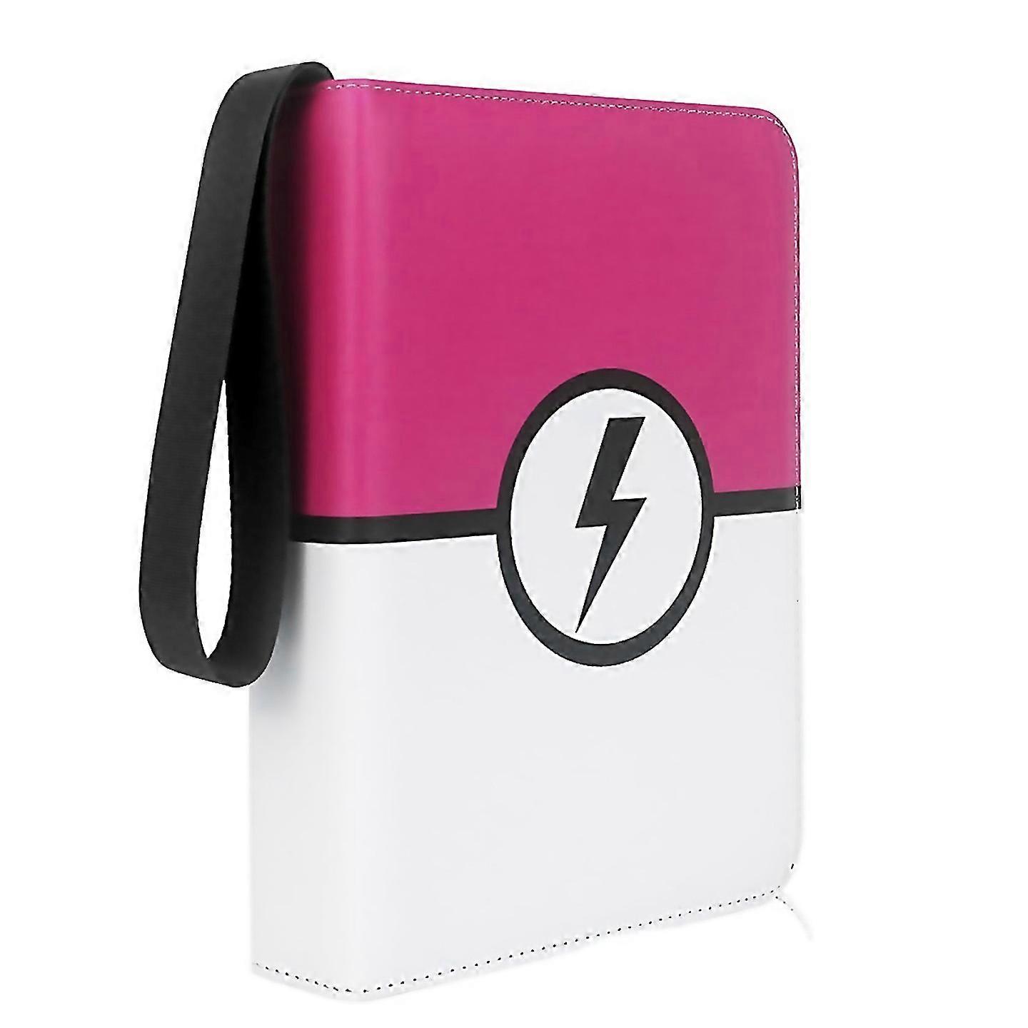 For Trading Card Binder With 50 Removable Sleeves Card Album Rose Red
