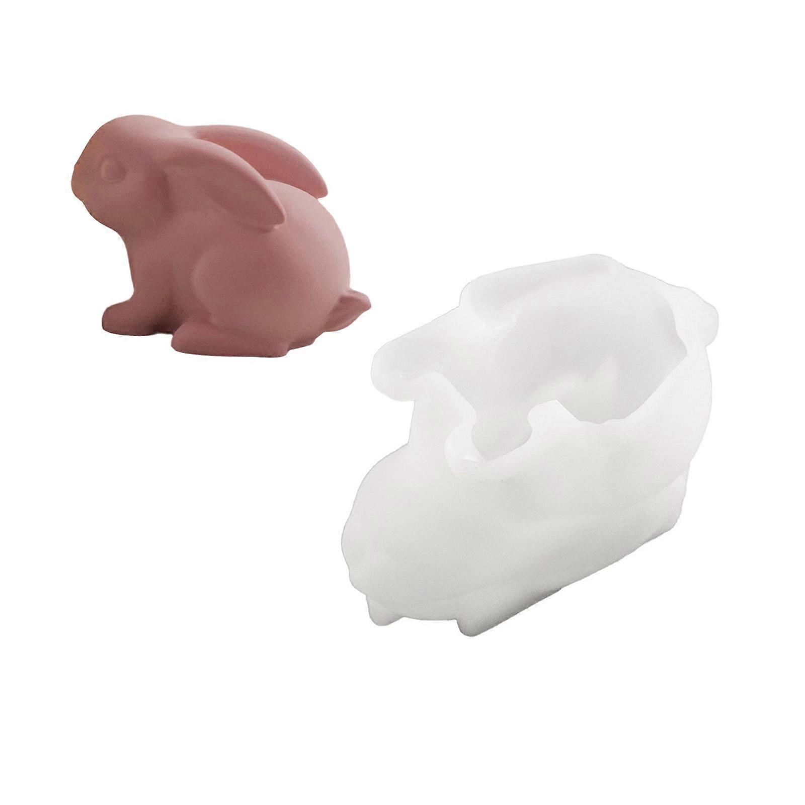 Reusable Heat Resistant Rabbit Decorating Molds Easy Releasing Design Suitable for Candle Making and Festival Crafts  S