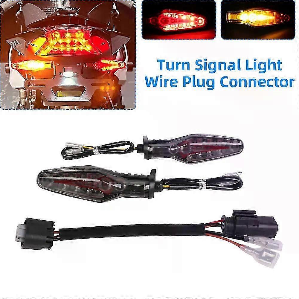Suitable For BMW S1000R S1000RR S 1000 R/RR Rear Turn Signal Light CE LED Indicator Flasher Tail Brake Lamp Wire Plug Connector S1000 RR