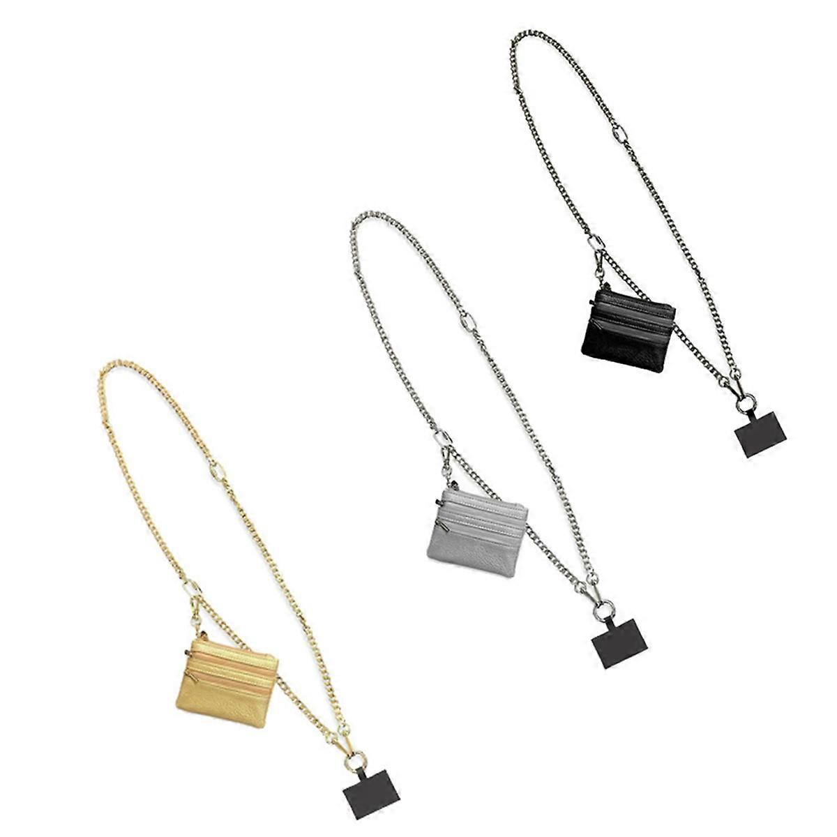 With Zipper Pocket Mobile Phone Lanyard Chain Bag