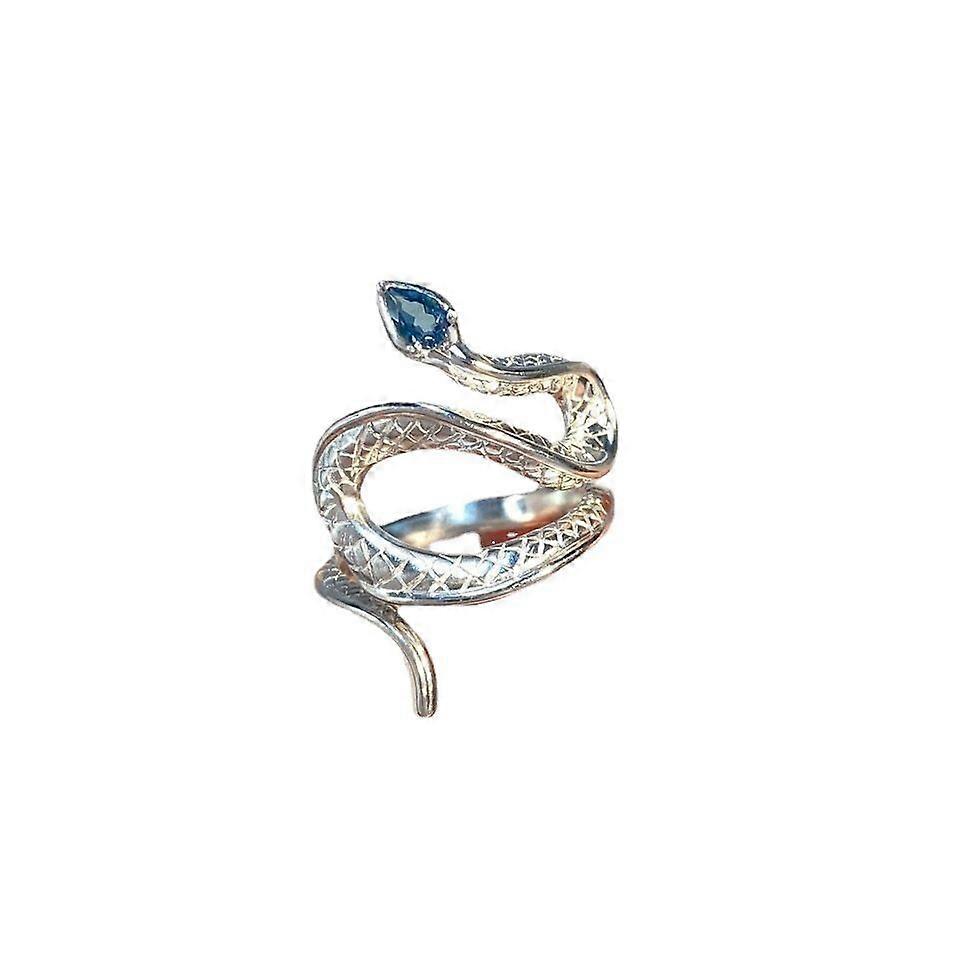 Snake Ring, Topaz Unisex Open Adjustable Fashion Minimalist Style Ring
