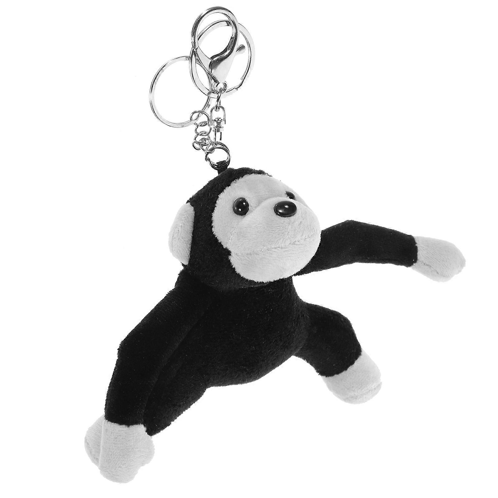Plush Gorilla Pendant Keychain for Hanging Keys 3Pcs Pack