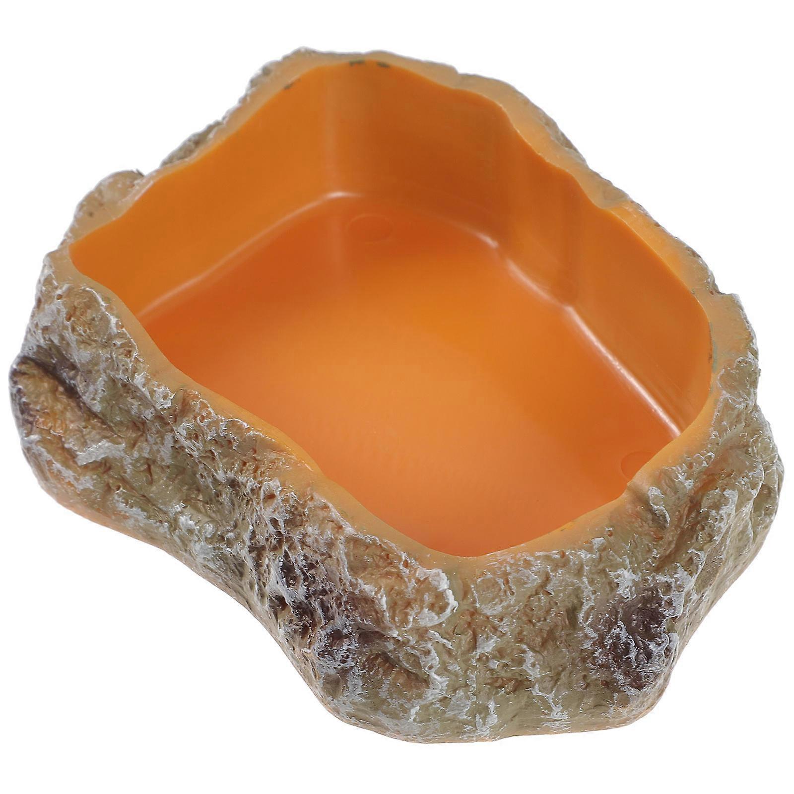 Resin Reptile Feeding Bowl for Food and Water 4Pcs Included