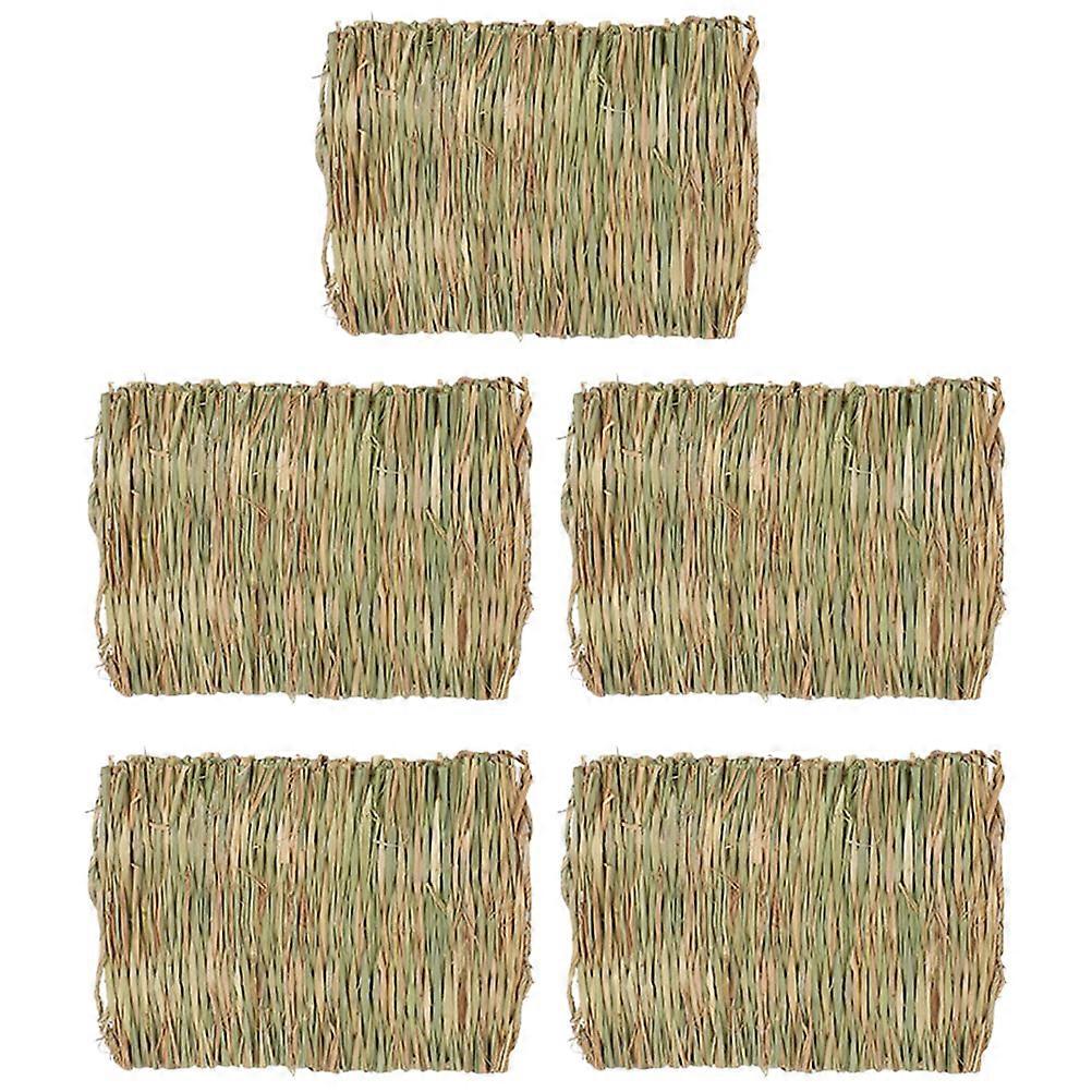 Woven Bed Mat for Rabbit Chew Toy Natural Grass 15 Pieces Bedding