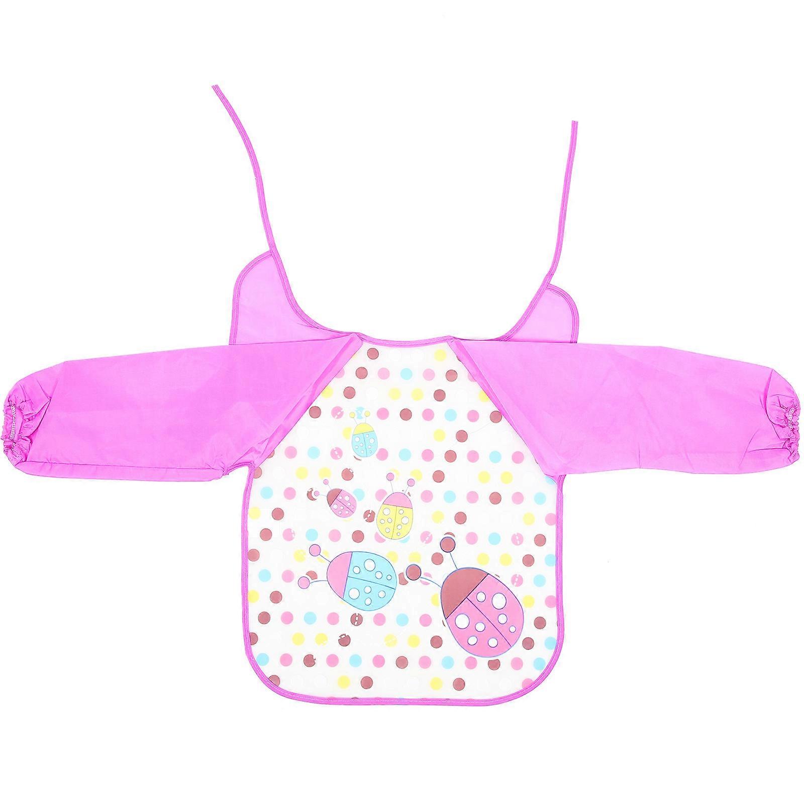 Waterproof Toddler Art Smock Designed For Kids Suitable For Handcrafting And Dining Purple 5Pcs
