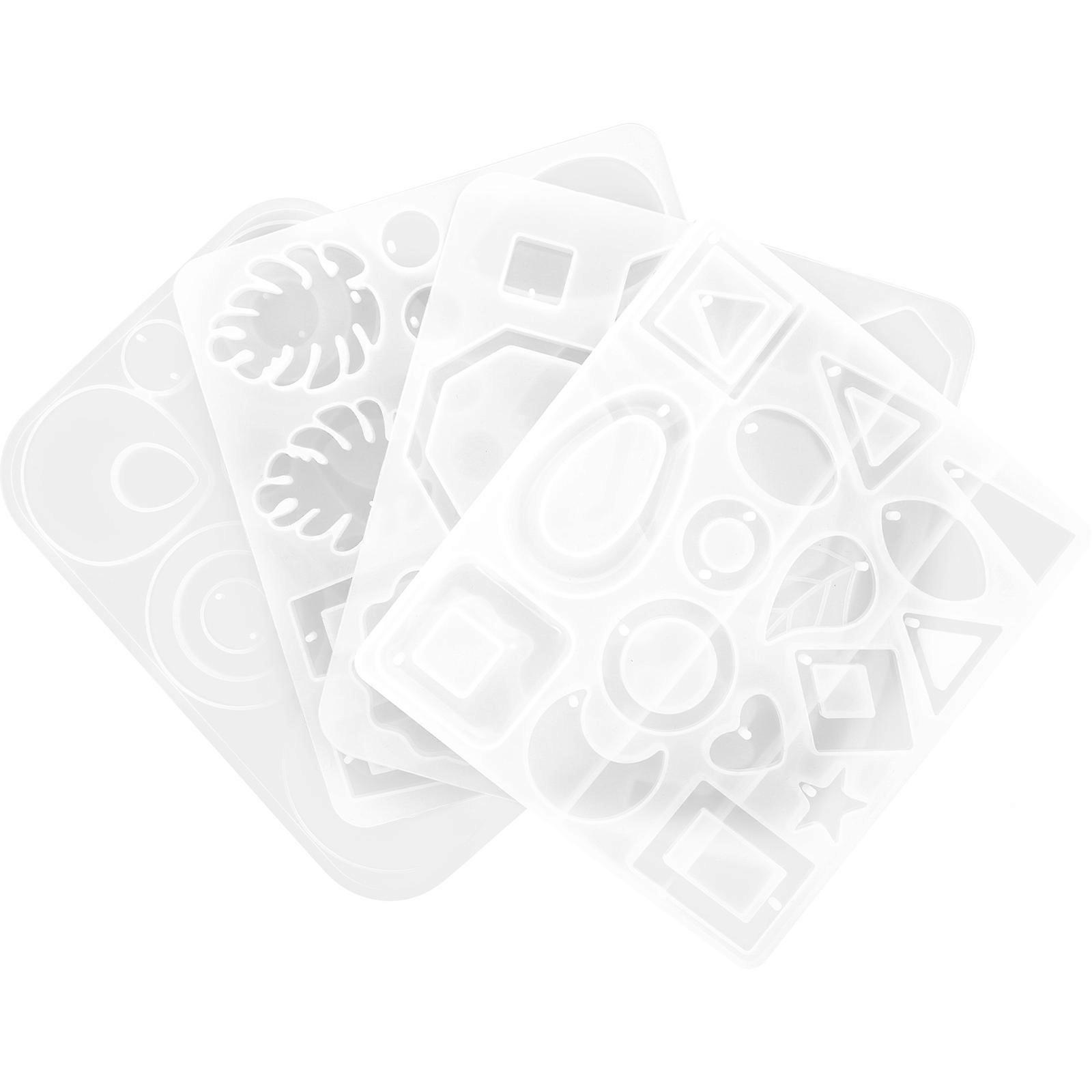 DIY Ear Drop Silicone Mold 20 Pcs Irregular Shapes For Handmade Crafts Jewelry Making 4.9×4.5×1.6In Durable Flexible Mold