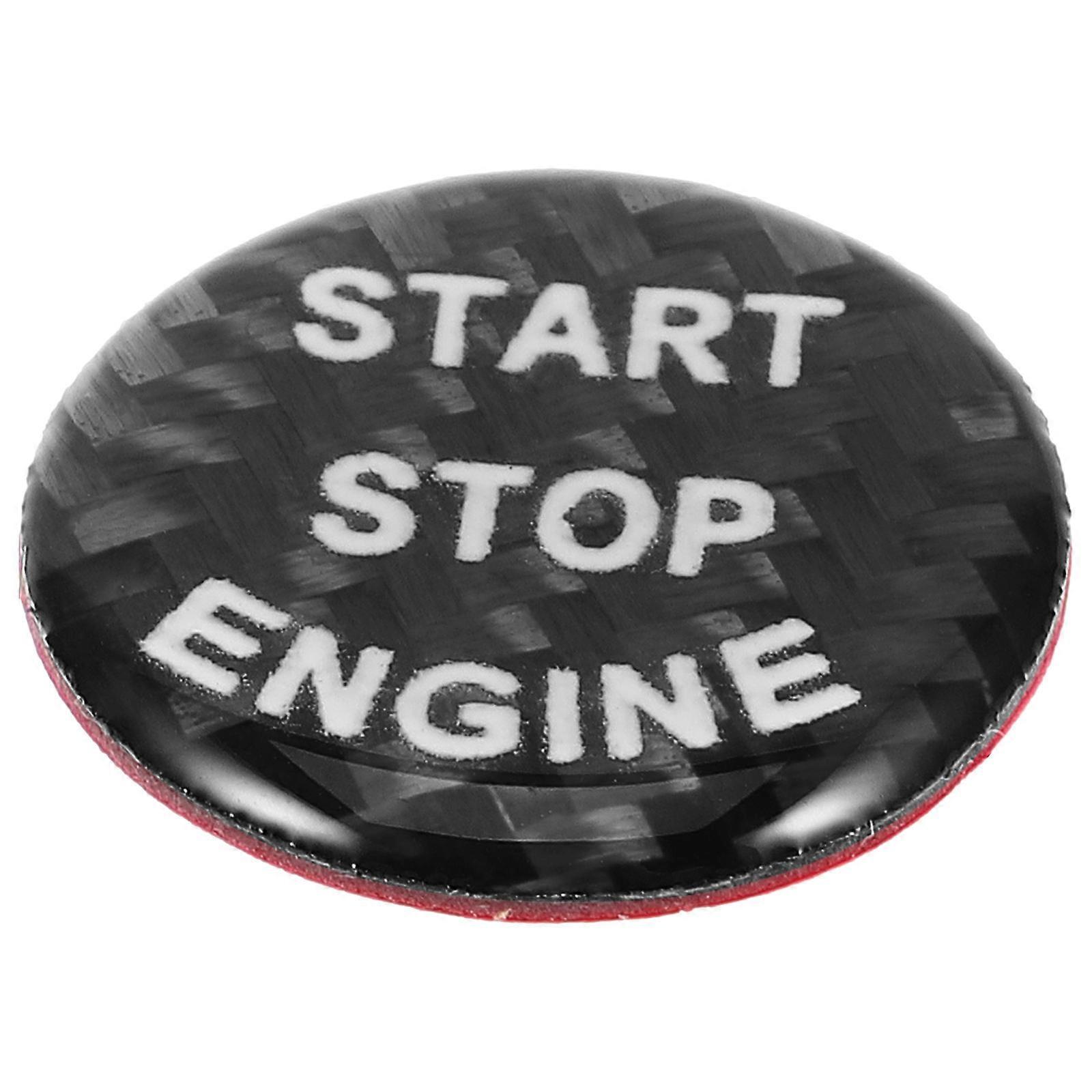 Car Start Button Cover Plastic for Engine Start Stop 4Pcs Push Button Sticker