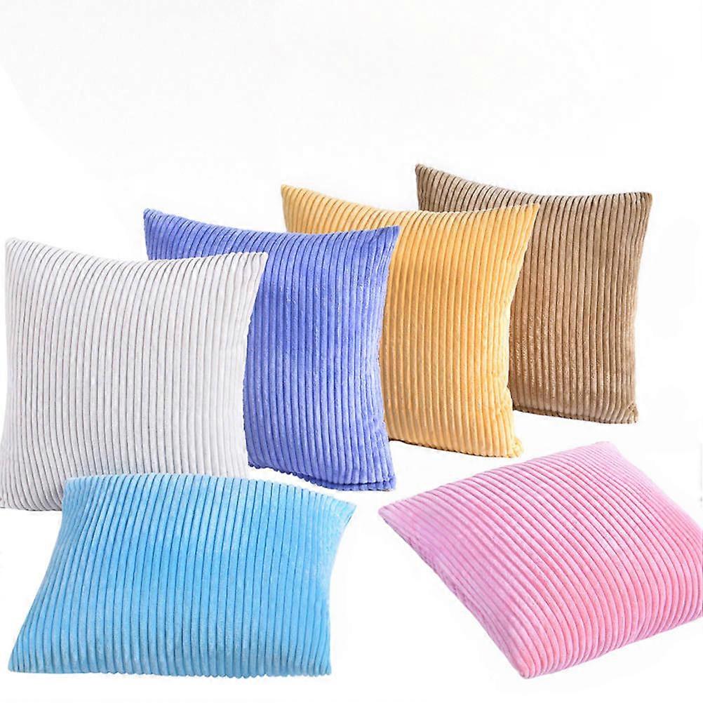 Fashionable Corduroy Pillow Cases 2Pcs Square Cushion Covers For Coffee Shop Library Party Simplicity Design 45 x 45 x 0.5cm
