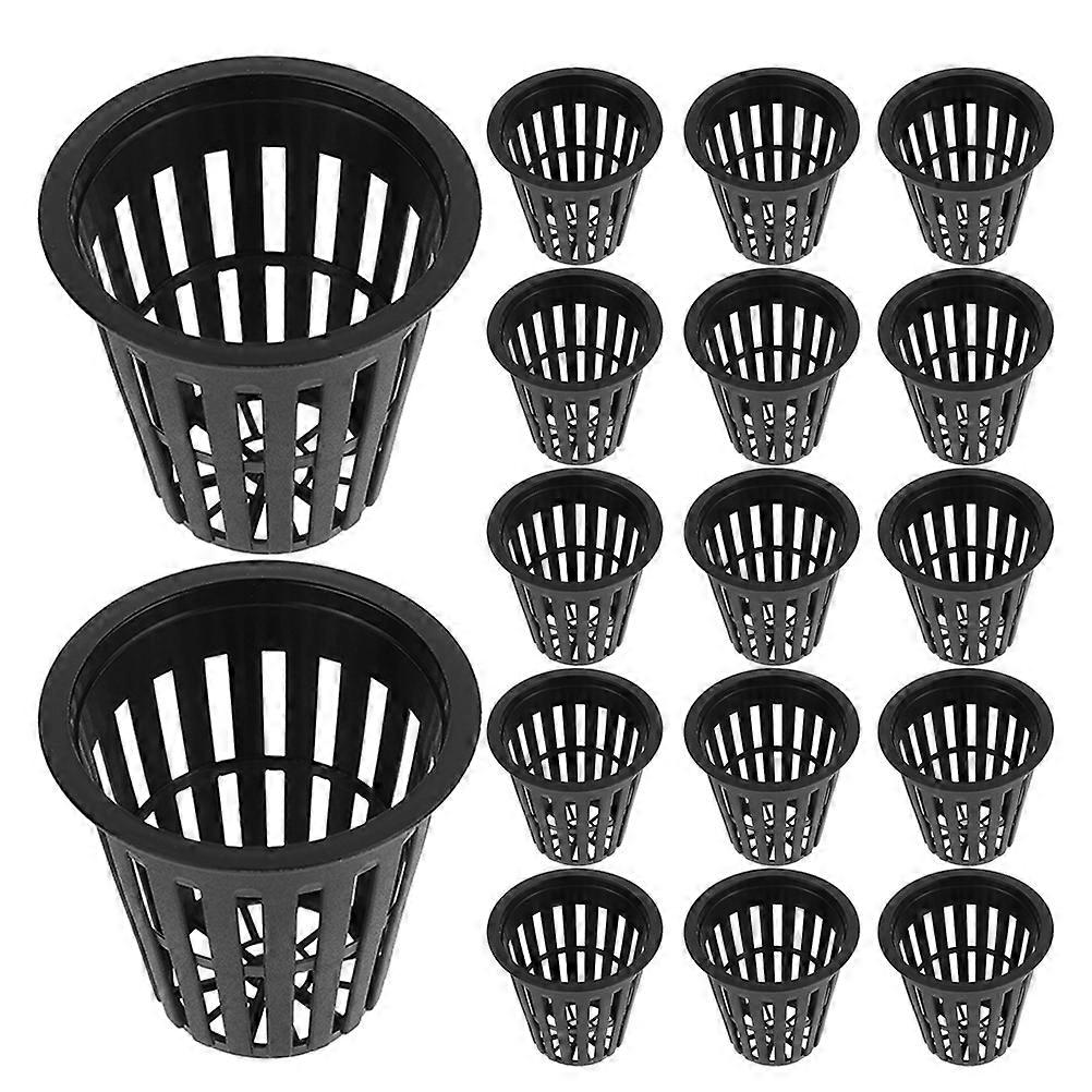 Mesh Cups For Hydroponics 250 Pcs Square Planting Pots Designed For Hydroponic Systems And Gardeners Black Color Nutrient Retention And Water Saving