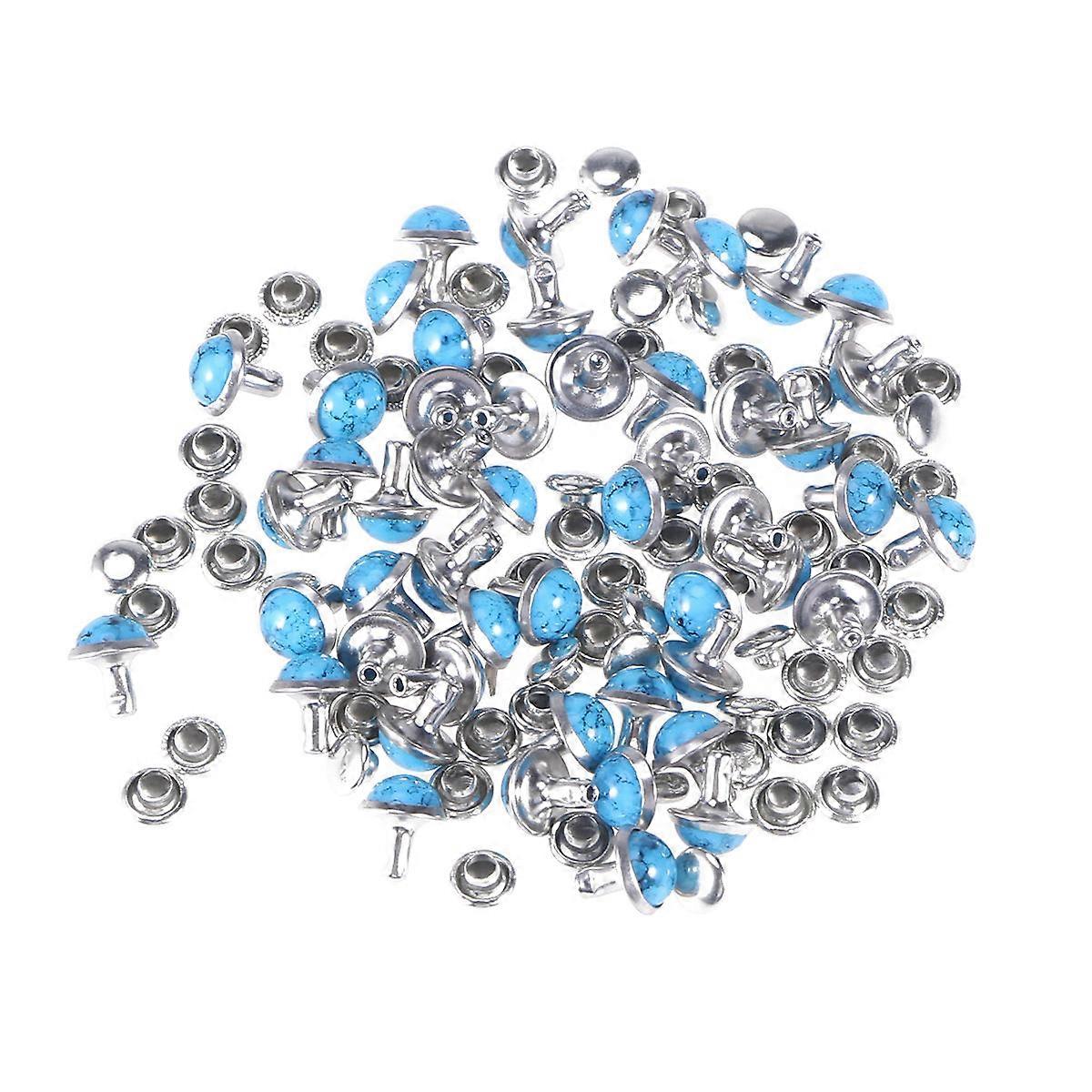 Crash Nails Turquoise Rivets DIY Accessory 150Pcs Blue Spots Studs Decoration