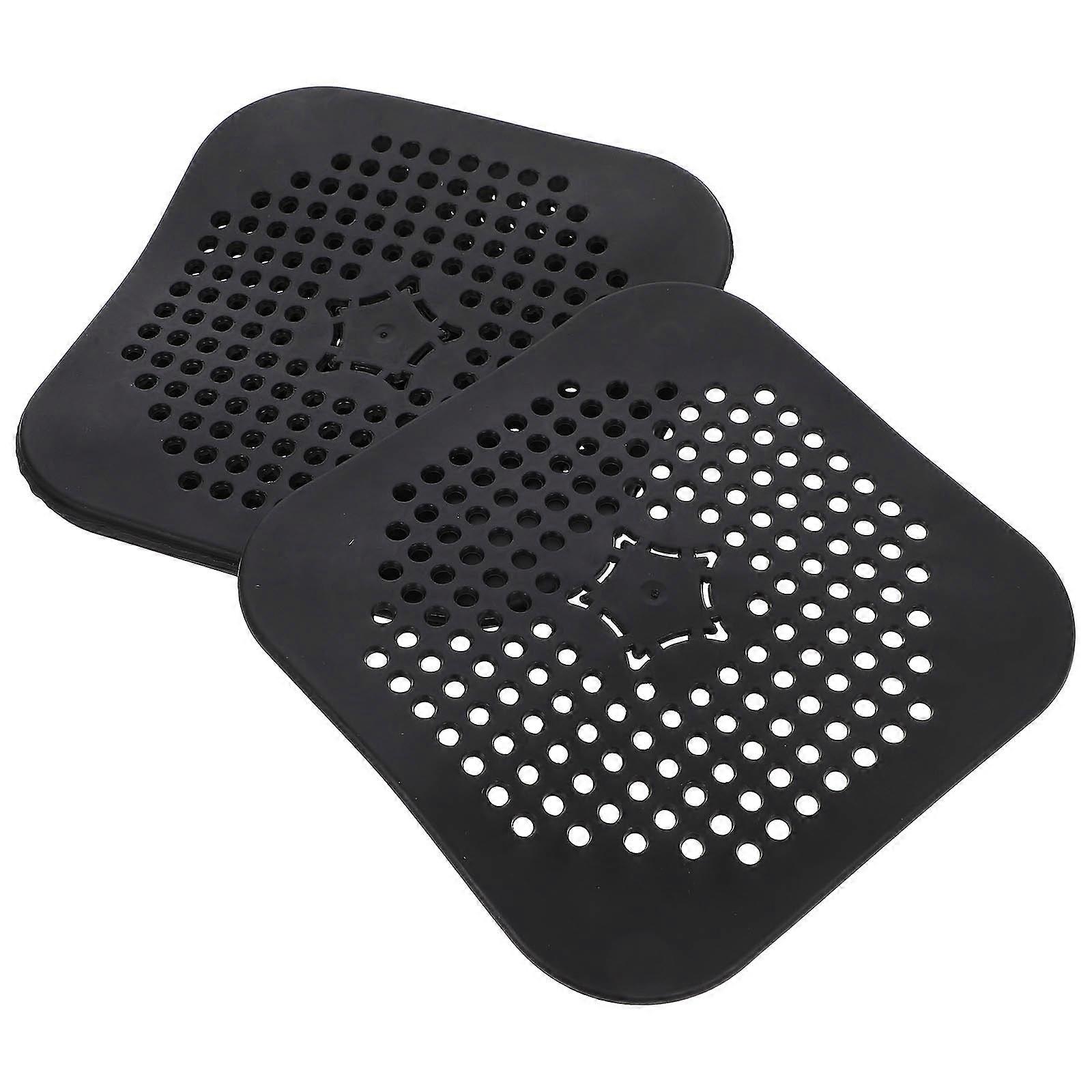 Floor Drain Covers Prevent Blockage Bathroom Use 14X14CM Black