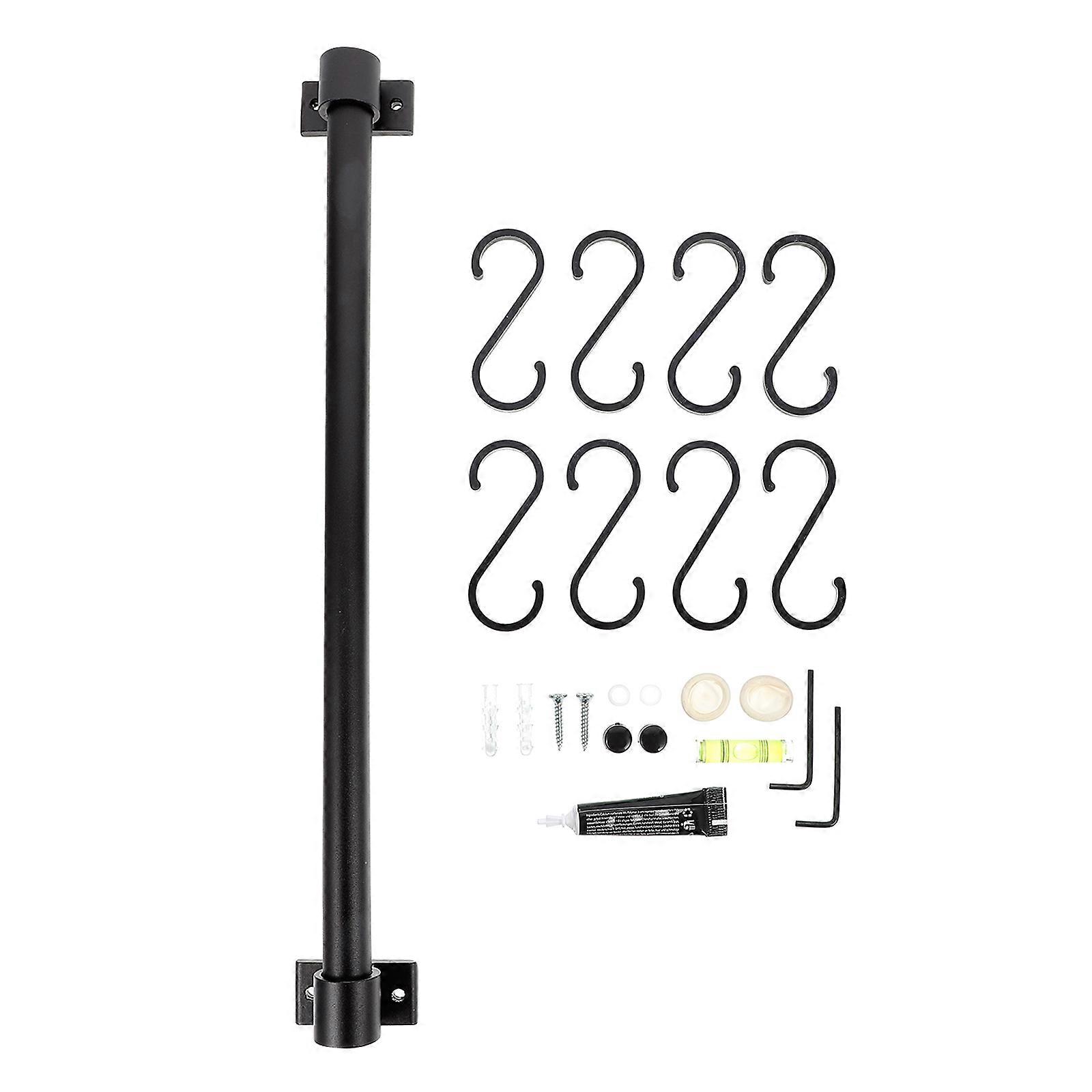 Kitchen Hanging Hook Shelf for Hanging 3Pcs Black Kitchen Rack